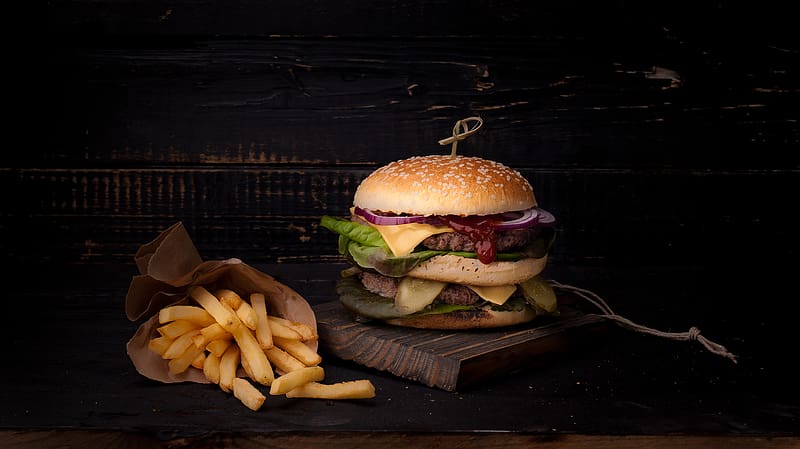 Food, Still Life, Burger, French Fries, HD wallpaper