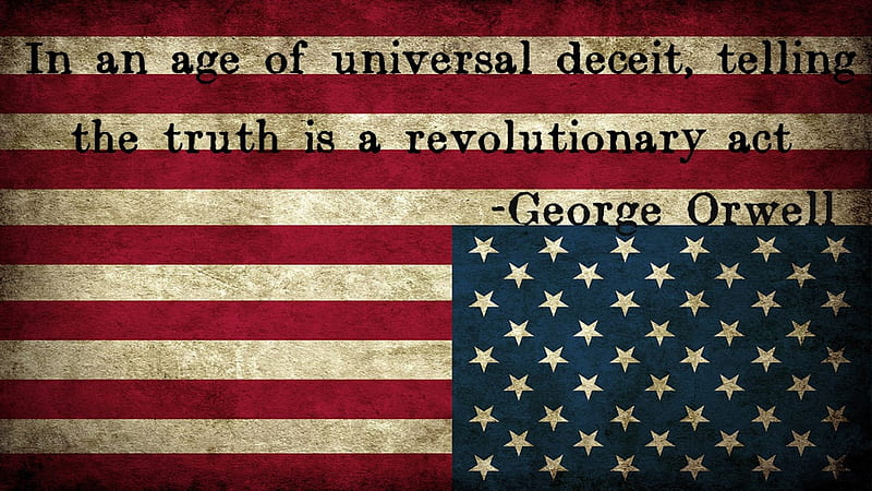 George Orwell Quote, truth, george, orwell, quote, HD wallpaper