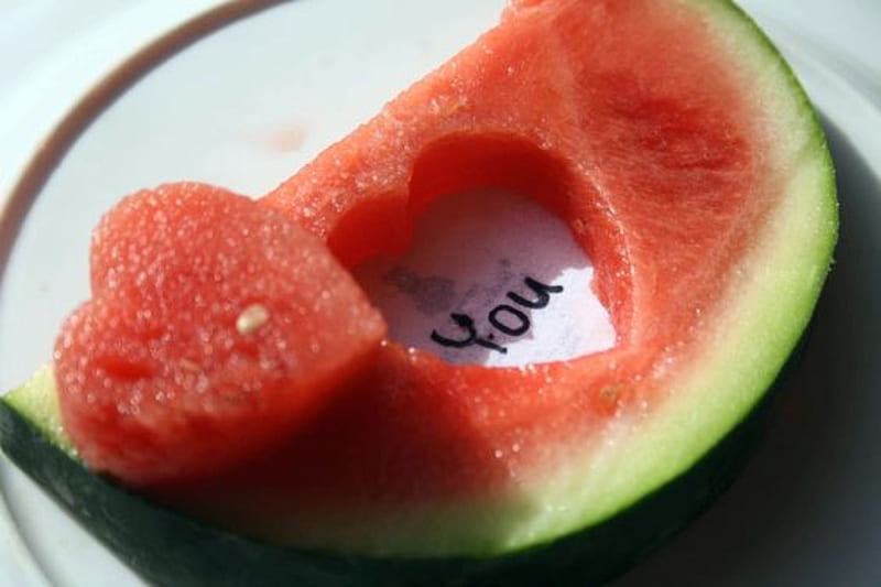 I love Watermelon, Abstract, Love, Watermelon, grahy, HD wallpaper
