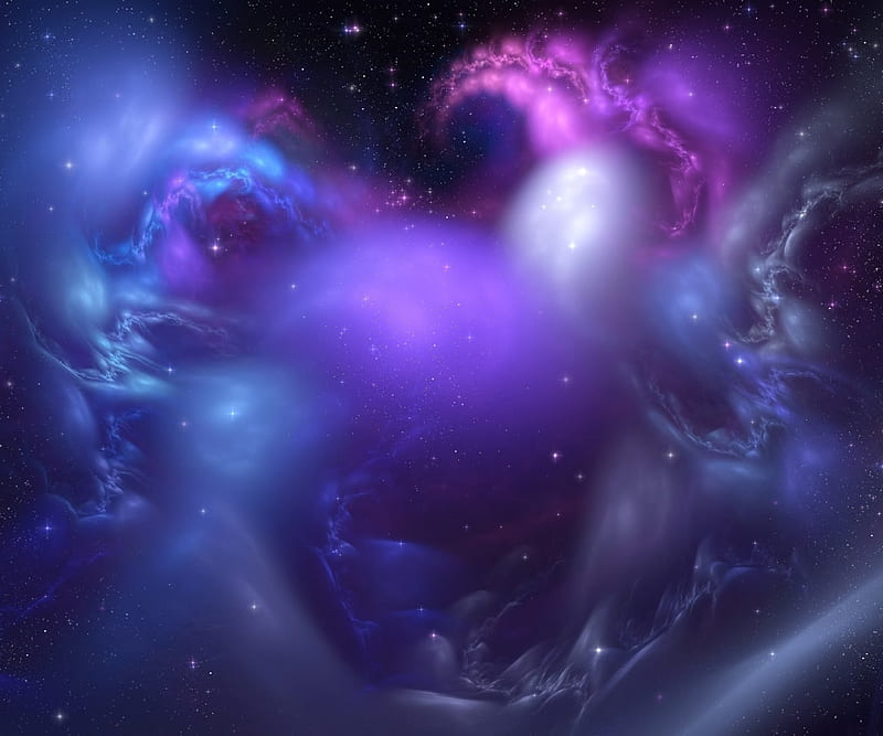 Nebula, clouds, colors, galaxy, space, stars, HD wallpaper
