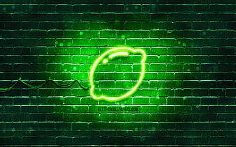 Louis Vuitton green logo, , green neon lights, creative, green abstract  background, HD wallpaper