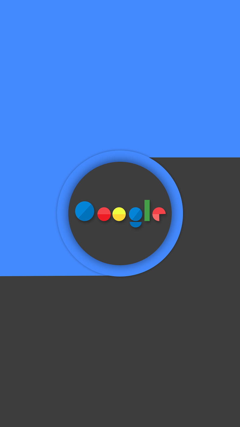 Blue Google, 929, black, flat, logo, new, pixel 2 xl, tech, HD phone wallpaper
