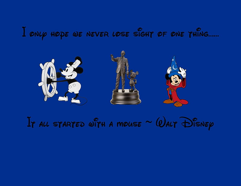All started with a mouse, sorcerer, mickey mouse, walt disney, steamboat willie, HD wallpaper