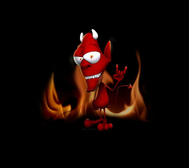 Goofey devil, fun, funny, humor, HD wallpaper
