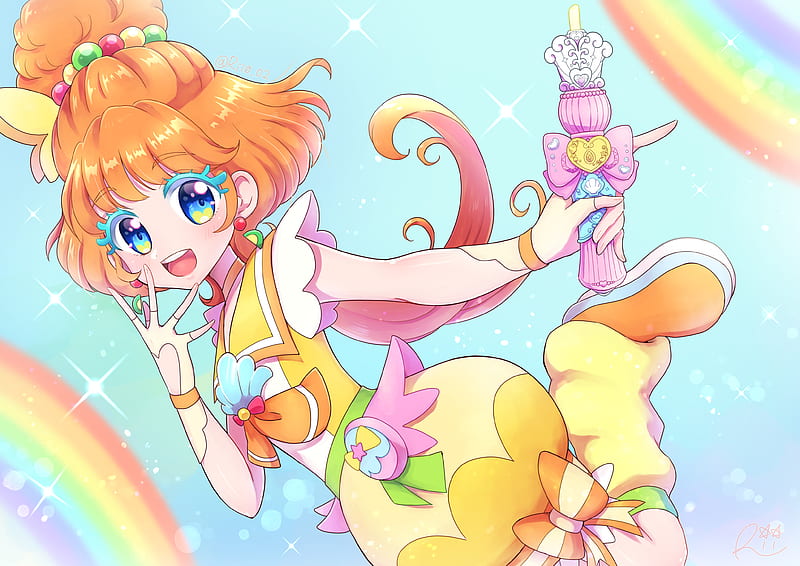 Anime, Tropical-Rouge! Pretty Cure, Cure Papaya , Minori Ichinose, HD wallpaper