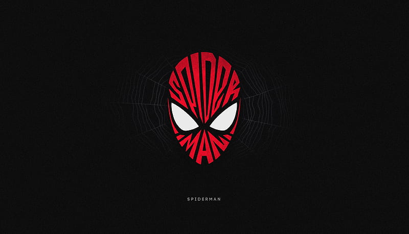 Spiderman, superhero, face, minimal, HD wallpaper | Peakpx