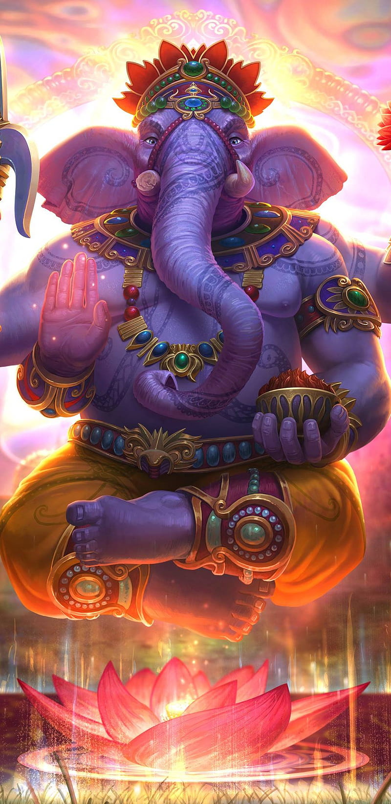 Lord Ganesha Om, ganesha, hindu, om, namaste, psychedelic, HD phone  wallpaper | Peakpx