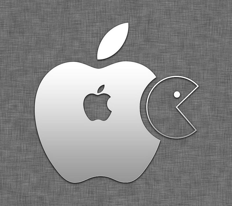 apple, logo, pacman, HD wallpaper