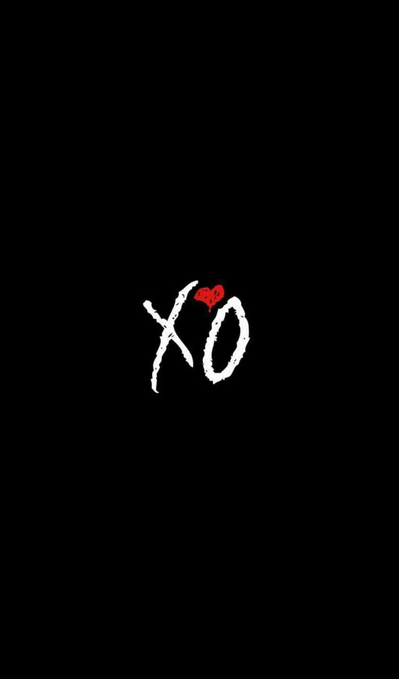 XO Red Heart Logo, black, logo, HD phone wallpaper