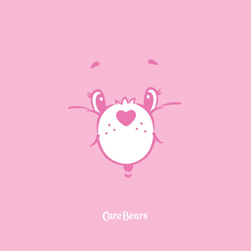 Care Bears Pink, care bears, cartoon, cool, fun, minimal, retro, vintage, HD phone wallpaper