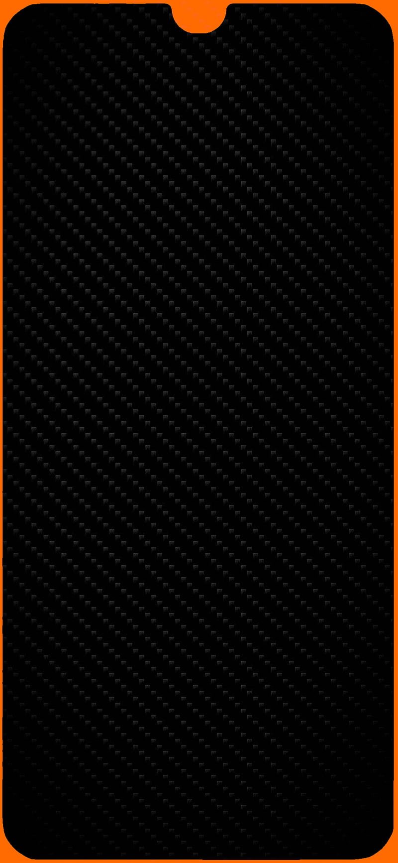 Carbon, frame, notch, orange, HD phone wallpaper