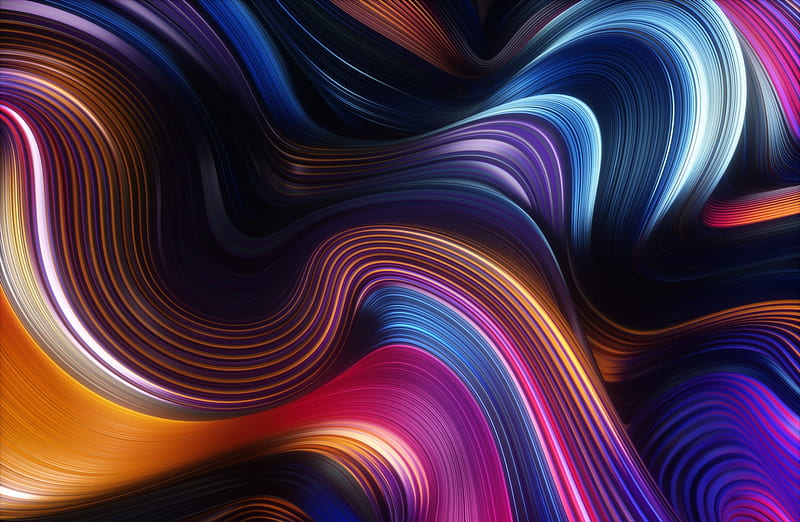 Abstract Wave Art Background Ultra, Artistic, Abstract, Creative, Colorful, Lines, desenho, Waves, background, Flow, Colourful, Vivid, Elegant, Interesting, graphicdesign, HD wallpaper