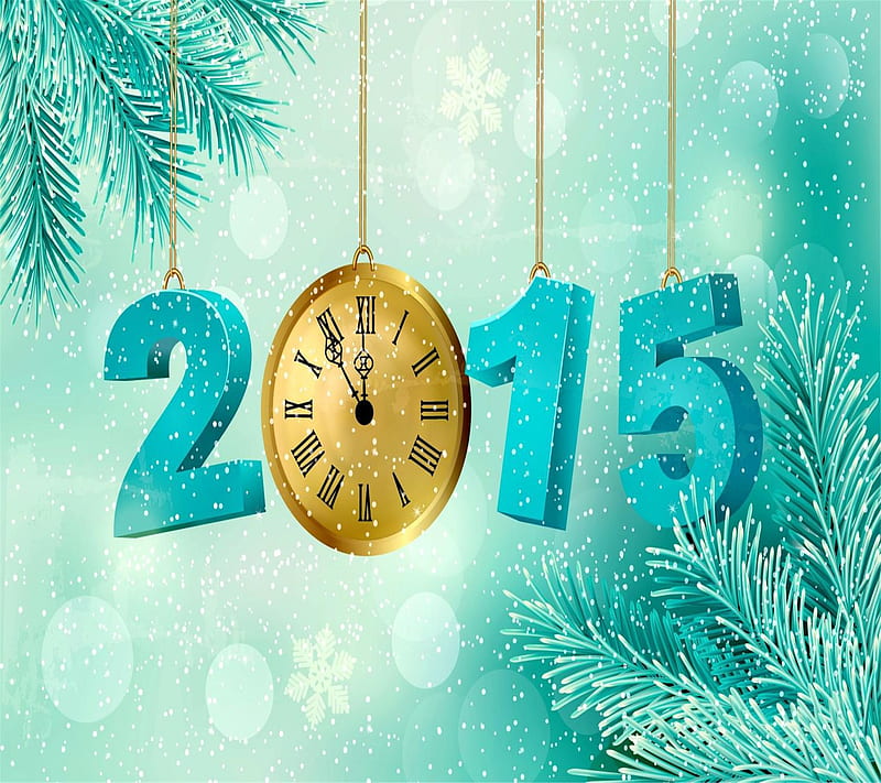 Happy New Year 2015, abstract, cartoon, designs, drawn, festival, sayings, signs, HD wallpaper
