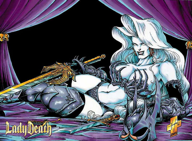 LADY DEATH, death, comics, lady, HD wallpaper