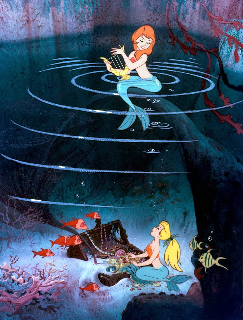 Mermaids Peter Pan, blue, disney, mermaid, HD phone wallpaper