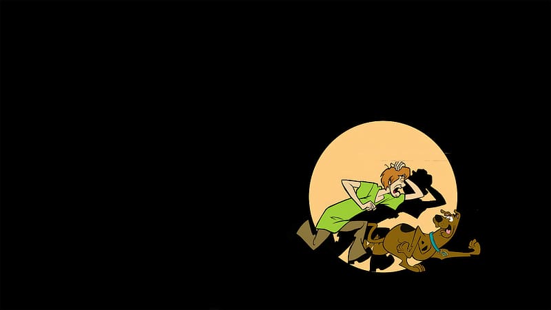 Scoob And Shaggy In Tintin, scooby-doo, cartoons, dark, black, oled, artist, artwork, digital-art, HD wallpaper