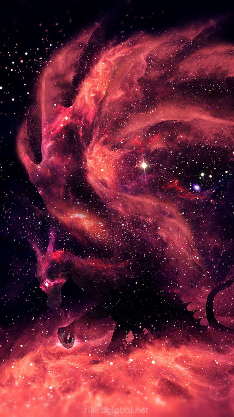 Red Sky, blue, space, galaxy, earth, gold, purple, universe, plus, stars, HD phone wallpaper