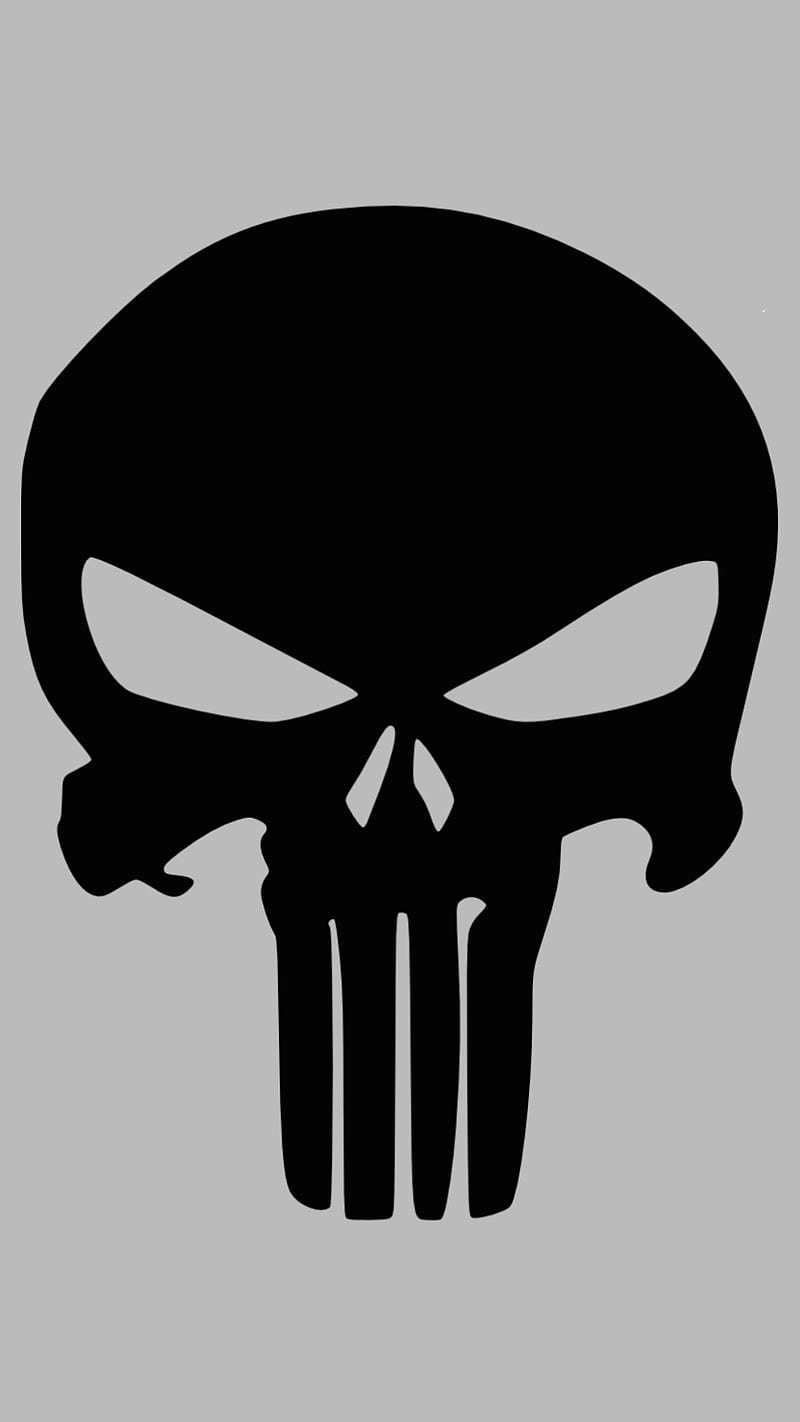 Download Punisher Logo iPhone Dark Wallpaper