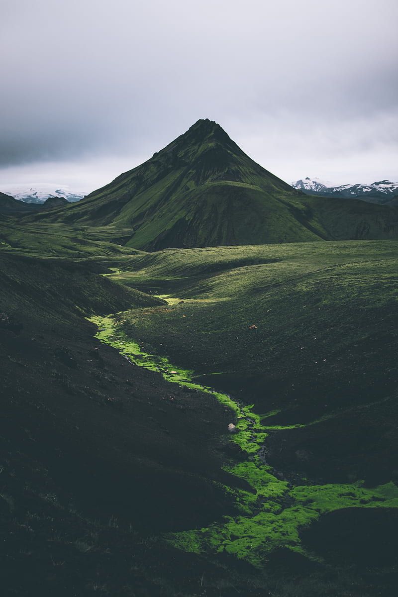 mountains, valley, landscape, nature, iceland, HD phone wallpaper
