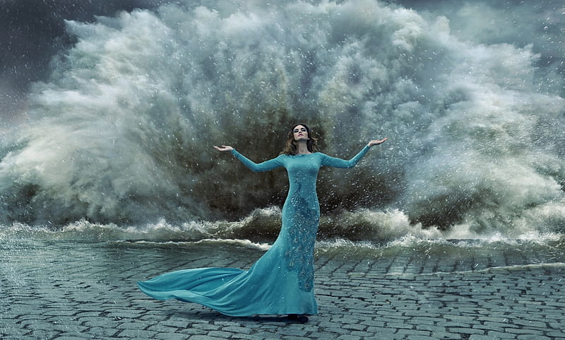 Grief Like an Ocean, hair, model, blue, Women, HD wallpaper