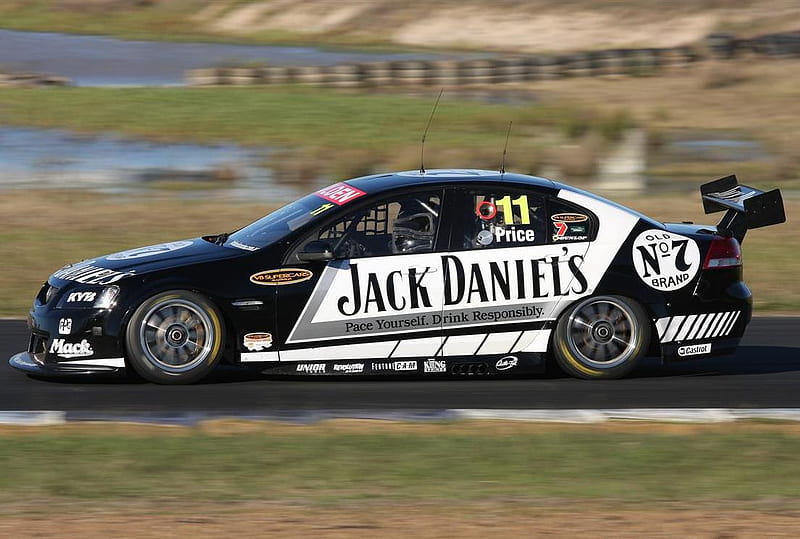 JACK DANIEL'S V8 SUPERCAR, black, race, jack, no7, HD wallpaper
