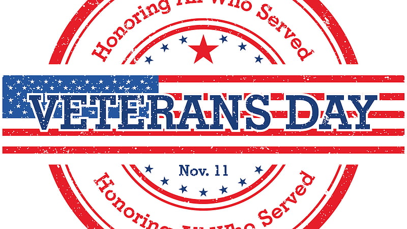 Honoring All Who Served Word With Stars Veterans Day, HD wallpaper