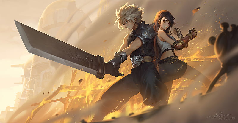 Cloud Strife and Tifa Lockhart Final Fantasy, HD wallpaper