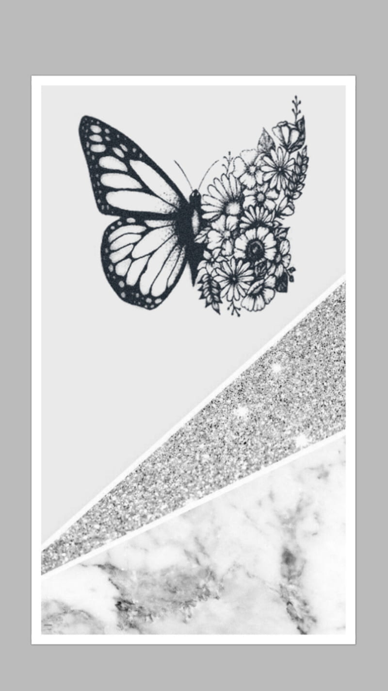 Butterfly, gray, HD mobile wallpaper | Peakpx