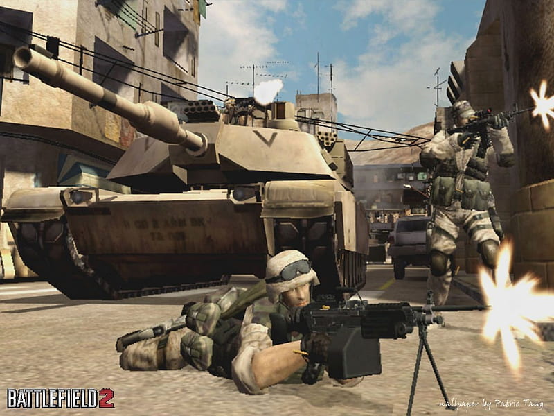 Battlefield-shooting, guerra, soldier, game, panzer, shoot, fire, tank, battlefield-2, battle, eagame, HD wallpaper