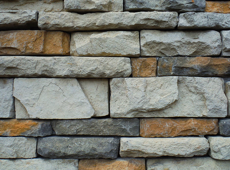 Gray and Brown Concrete Brick Wall, HD wallpaper