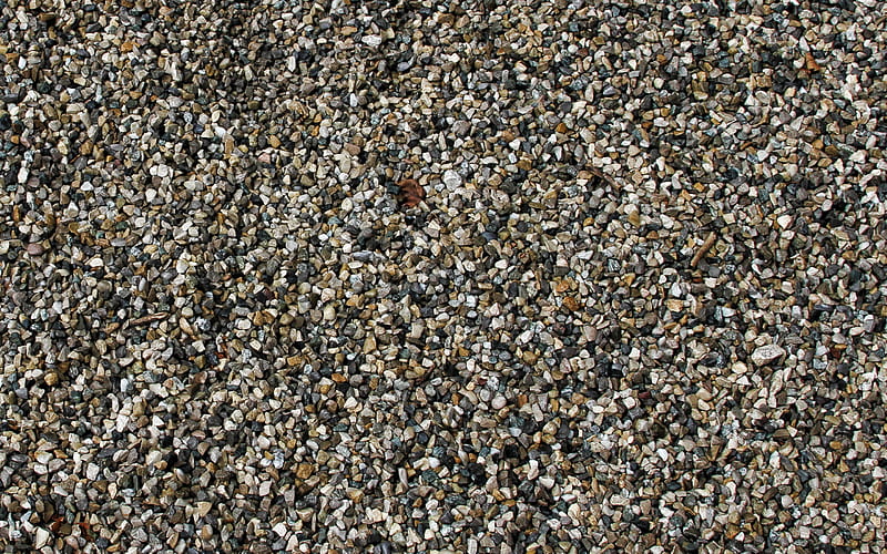 pebbles texture, gravel texture, gray stone texture, stone background, HD wallpaper