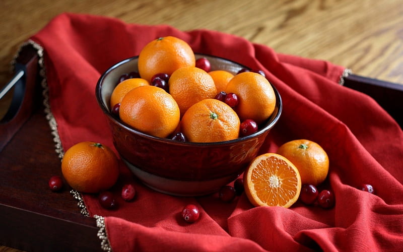 Fruit, tangerines, citrus, orange, HD wallpaper