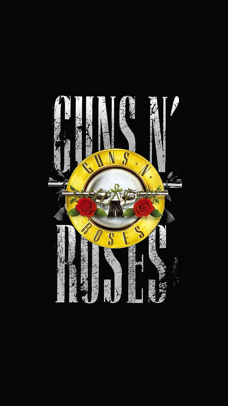Guns N Roses, Black Background, rock band, HD phone wallpaper
