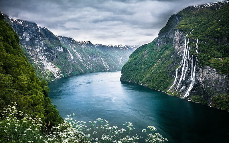 norway fjord-landscape, HD wallpaper