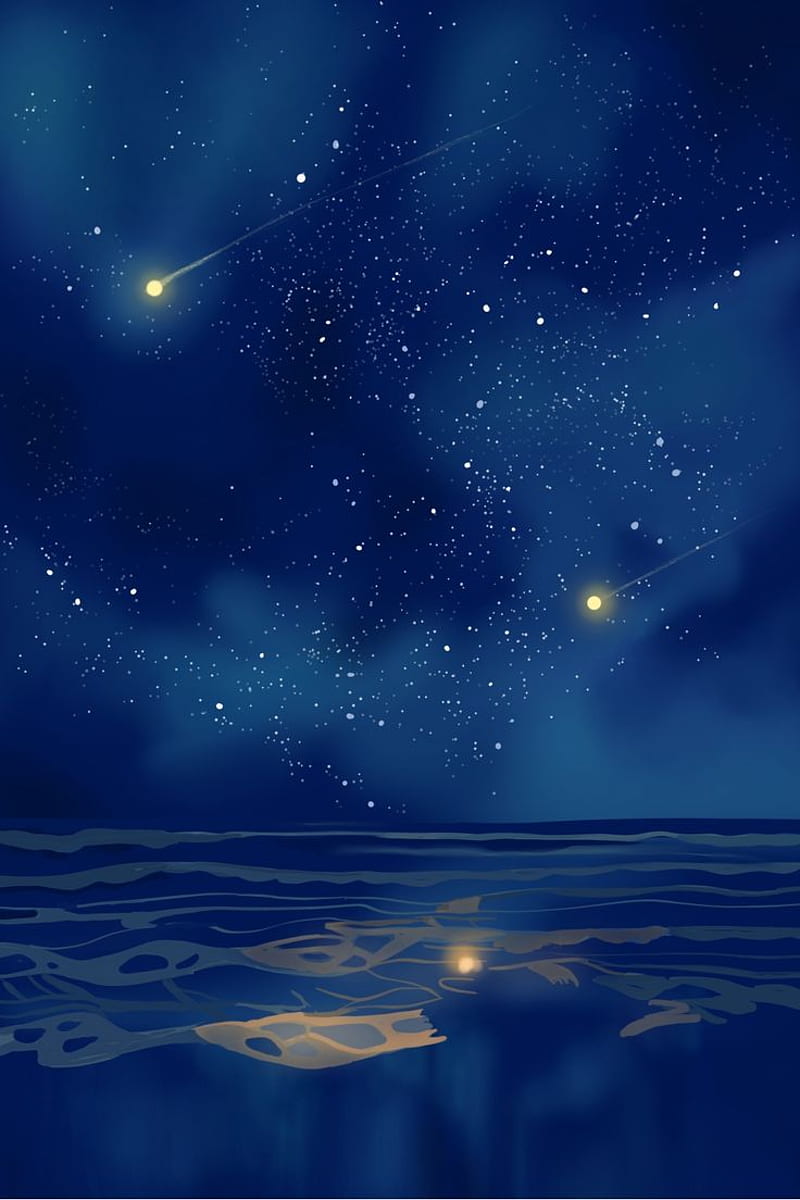 drawings of stars in the sky