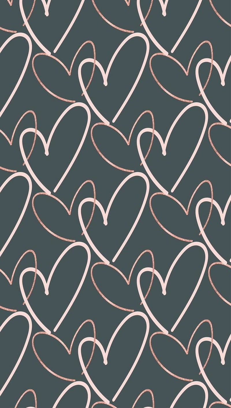 Love, cute, black, pink, heart, pattern, forma, abstract, HD phone wallpaper  | Peakpx