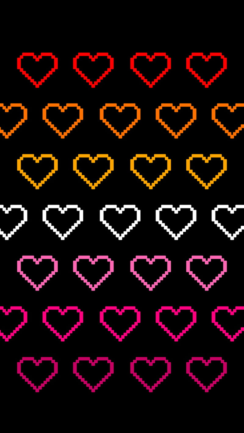 Lesbian hearts, corazones, lesbian, pride, HD phone wallpaper