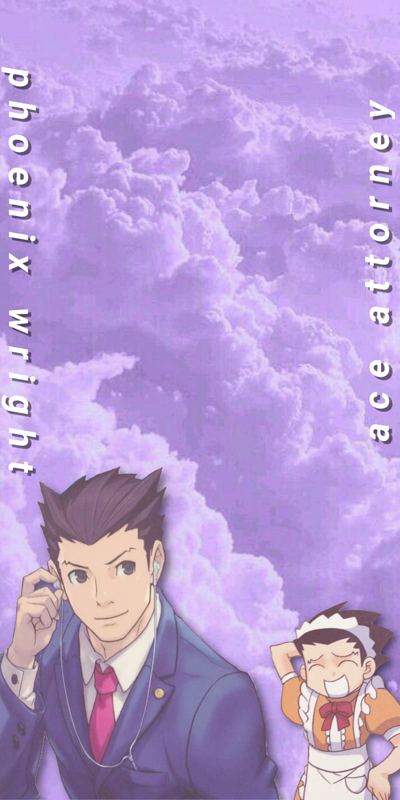 Purple Phoenix Wright, aesthetic, cloud, art, Phoenix Wright, Ace Attorney,  anime, HD phone wallpaper | Peakpx