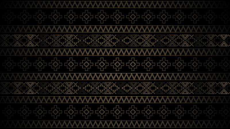 pattern, ornament, motif, symmetry, dark, HD wallpaper