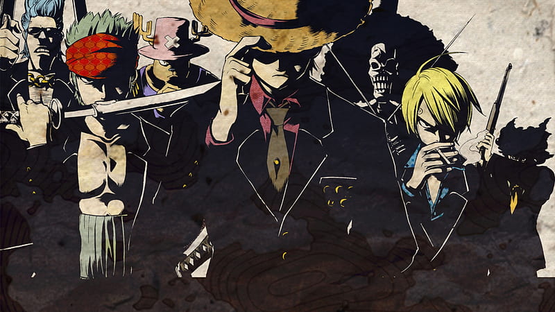 One Piece Monkey D. Luffy With Black Suit Anime, HD wallpaper