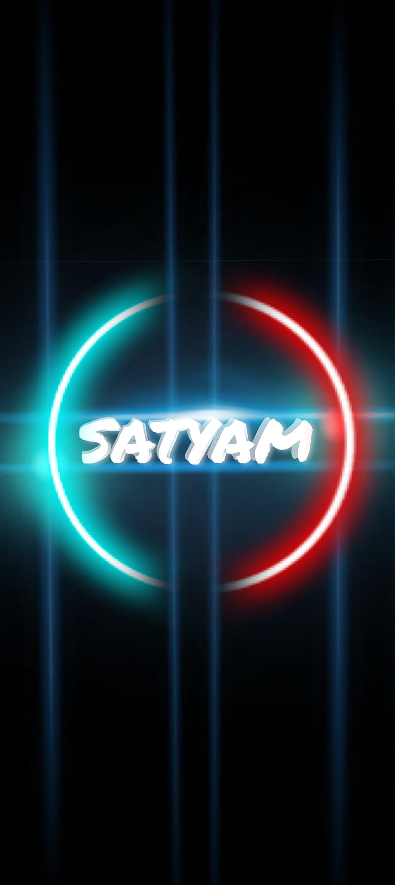 Satyam name, electric blue, art, light, HD phone wallpaper
