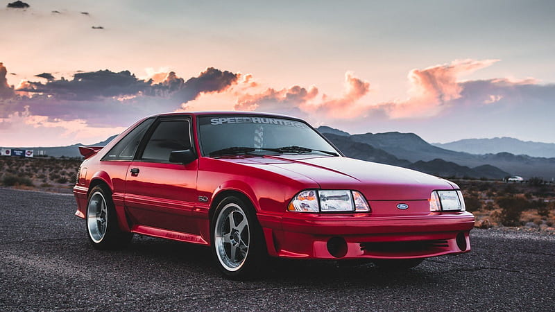 HD wallpaper 1990 body coupe drag ford fox mustang stock street   Wallpaper Flare