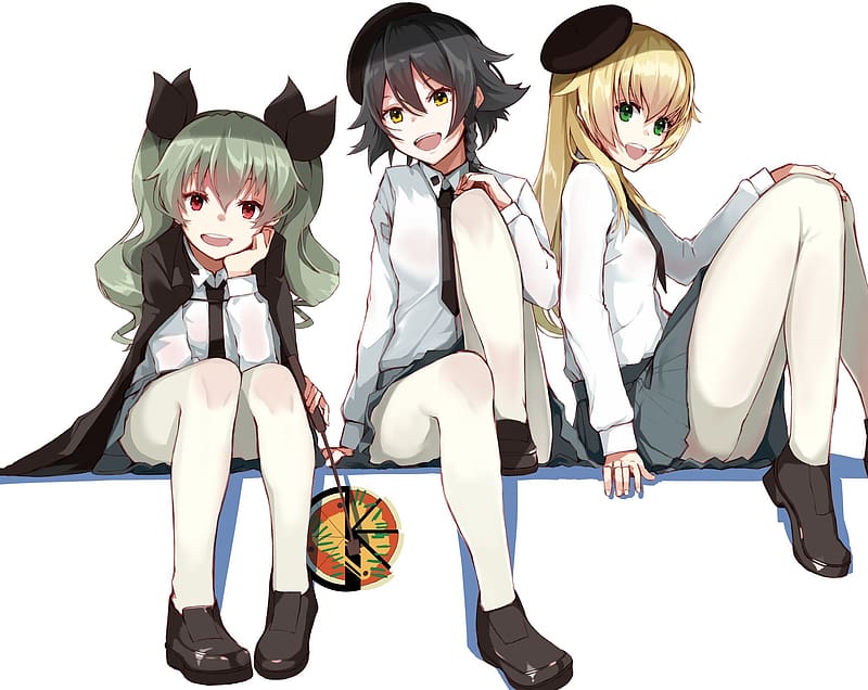 Anime, Girls Und Panzer, Anchovy (Girls Und Panzer), Carpaccio (Girls Und Panzer), Pepperoni (Girls Und Panzer), HD wallpaper