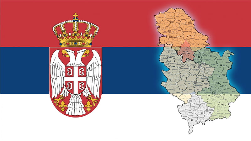 Serbia, Europe, southeast, Balkan, Country, map, HD wallpaper