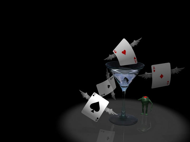 Flying Aces, aces, poker, cg, game, abstract, HD wallpaper
