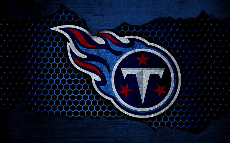 Tennessee Titans logo, NFL, american football, AFC, USA, grunge, metal texture, South Division, HD wallpaper