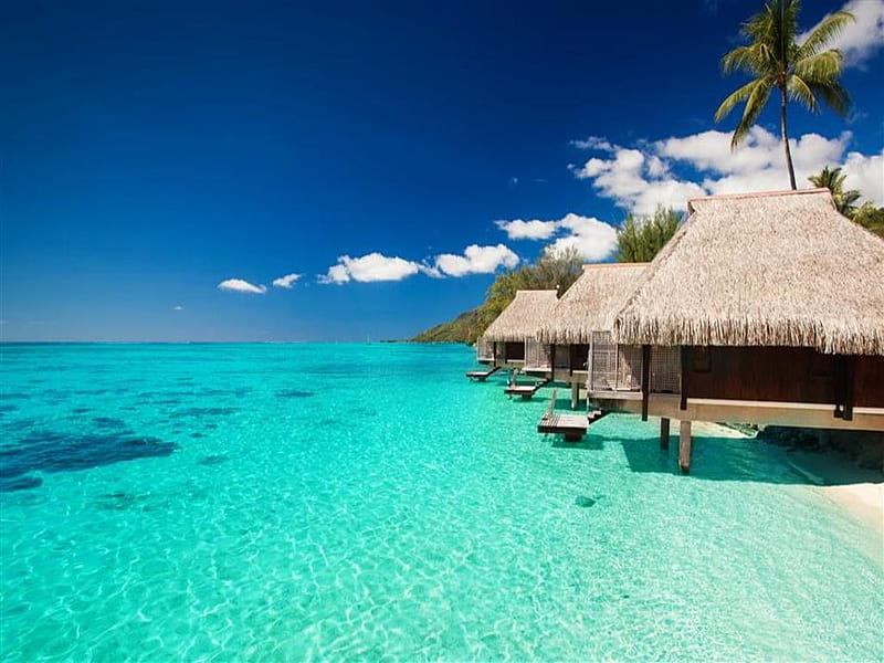 Maldives Bungalow Ocean Tropical Sky Resort Hd Wallpaper Peakpx