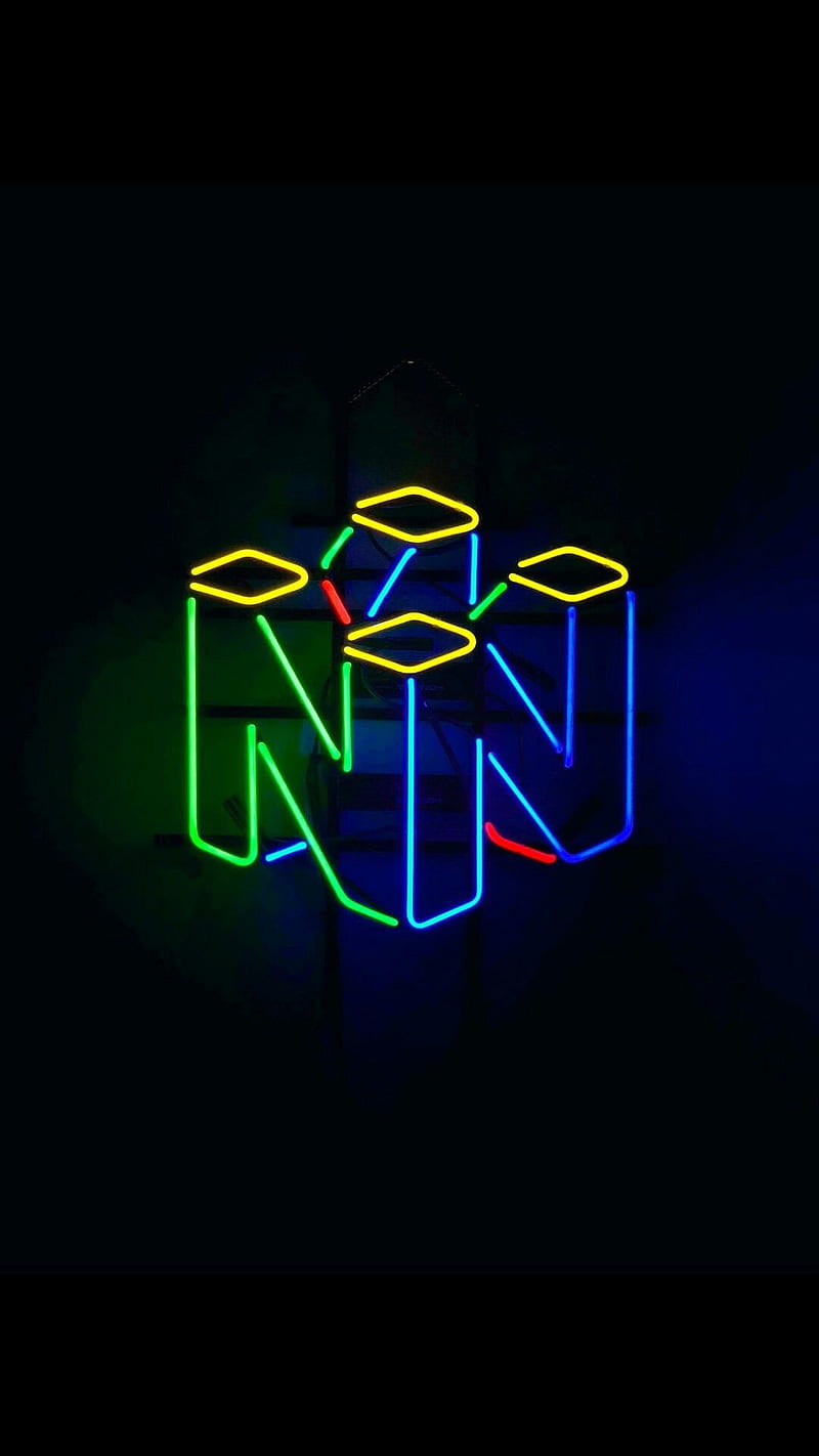 N 64, logo, nintendo, nintendo64, HD phone wallpaper