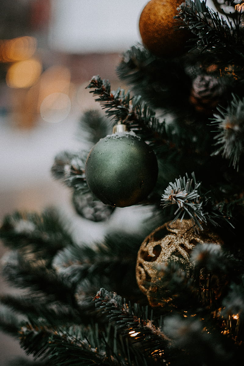 christmas tree, decorations, balls, new year, christmas, holidays, HD phone wallpaper