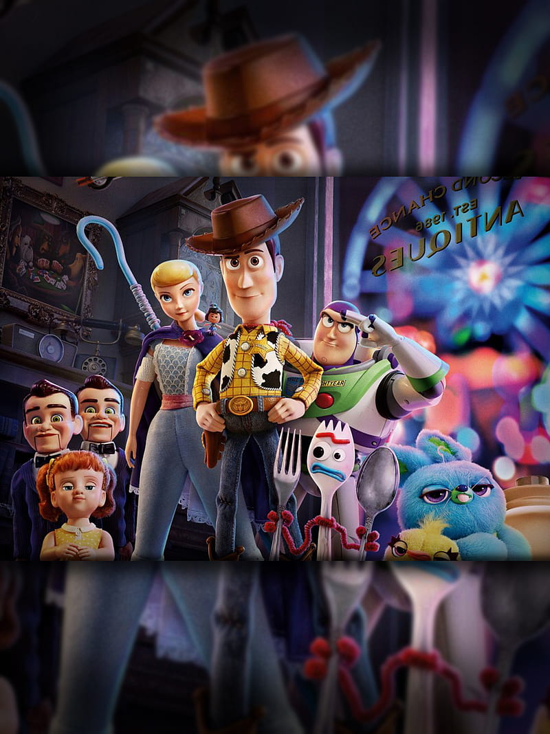 toy story 4, andy, bensons, bo peep, buzz, ducky and bunny, forky, toy story, woody, HD phone wallpaper